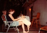 1977-07 Moms backyard, Dawn, Eileen, NaNa.jpg