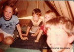 1977-07 Moms backyard, Stacey, darren, Dana, Gregory.jpg