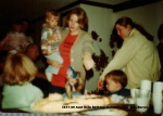 1977-09 Aunt Bella Birthday at Pats,Dawn,Eileen,Darren,Liz.jpg