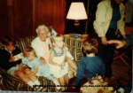 1977-09 Aunt Bella Birthday at Pats,Gregory,Dwn,Aunt Bella, Dana, Darren.jpg